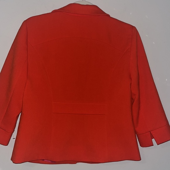 Women’s Ann Taylor LOFT Women Orange Blazer Size 8 - Picture 7 of 8